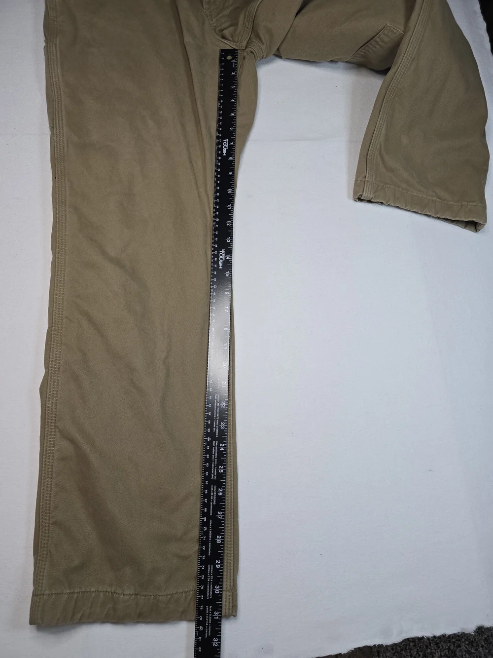 Carhartt Relaxed Fit Carpenter Work Pants Men's 36x32 Khaki Cotton